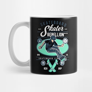 Skateboard Rebellion, Vintage Retro Classic Mug